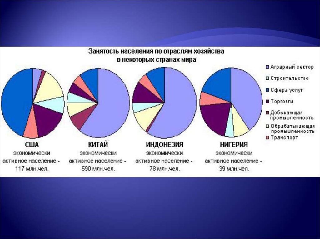 Отрасли экономики государства. Структура занятости трудовых ресурсов. Трудовые ресурсы мира. Занятость населения в мире. Трудовые ресурсы мировой экономики.