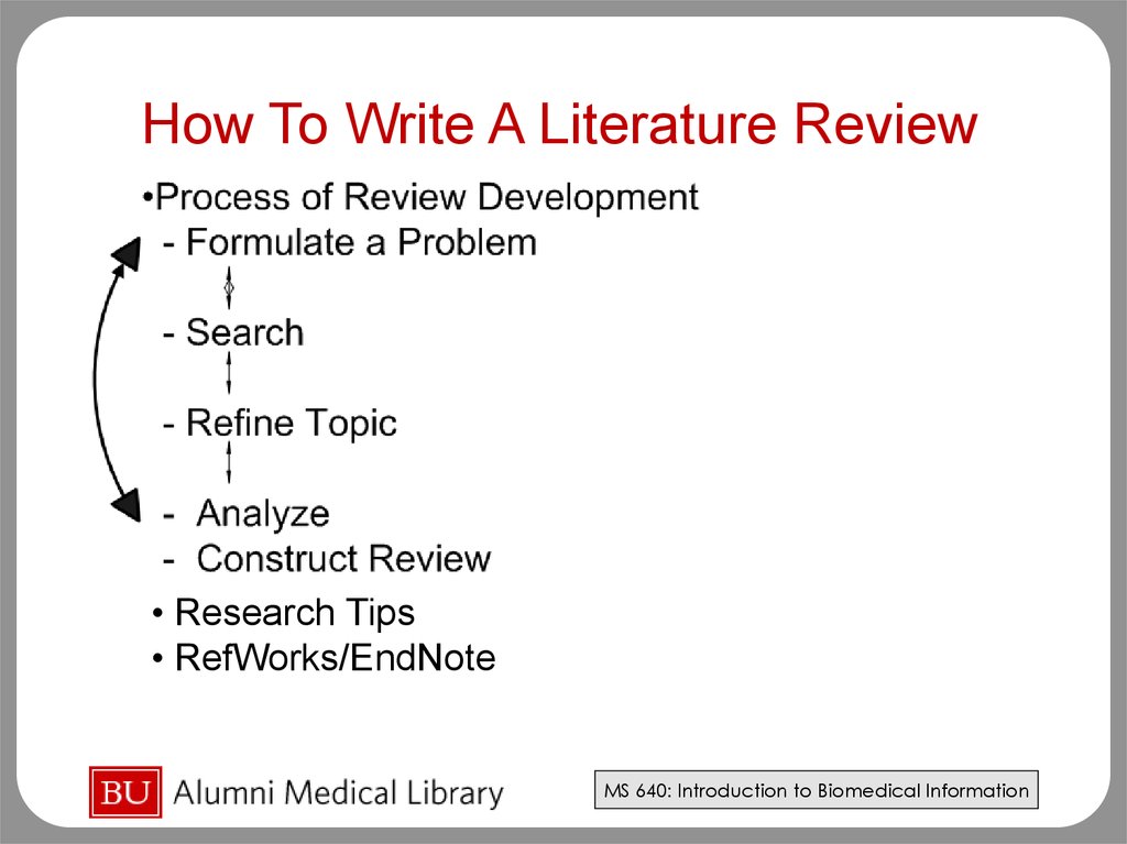 how to write literature review ppt