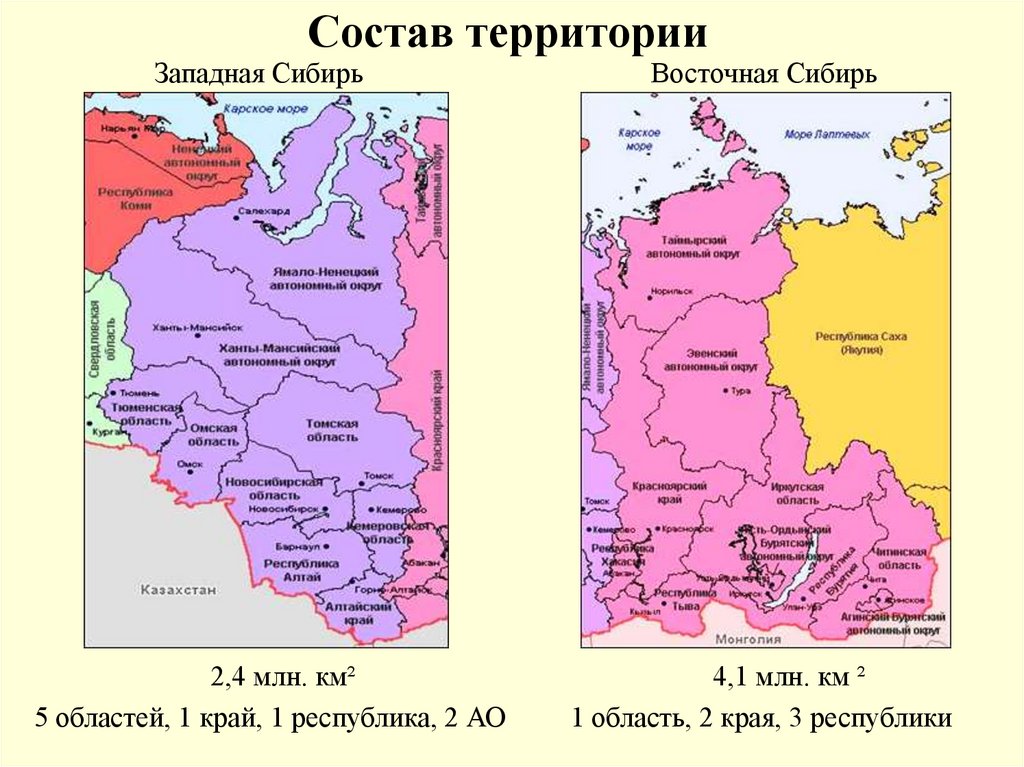 Западно сибирский субъект федерации