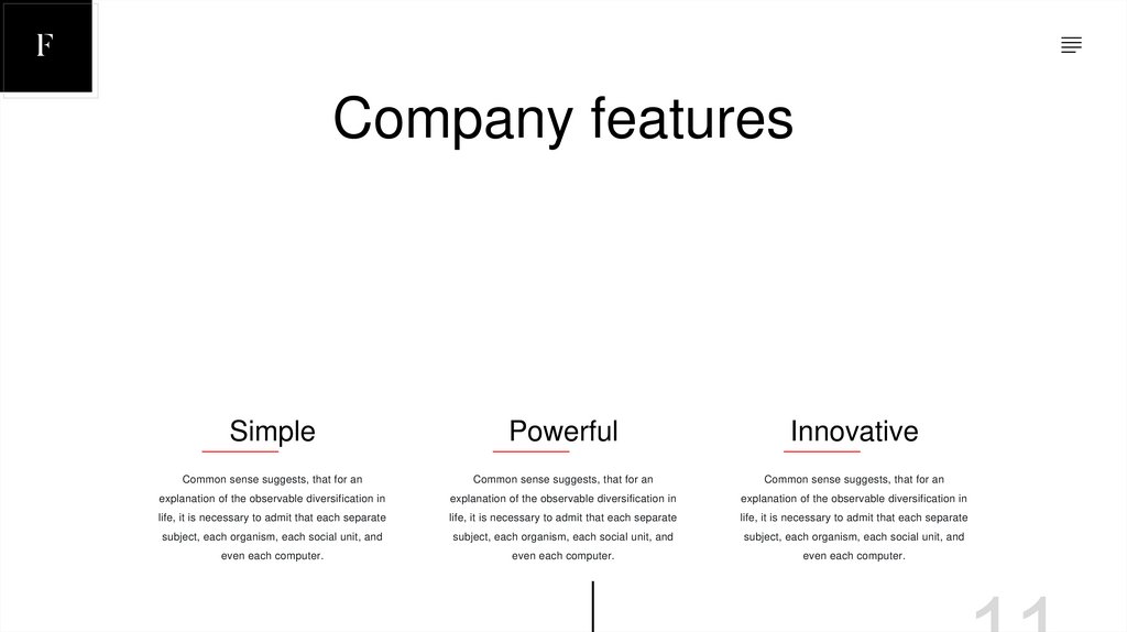 Company features