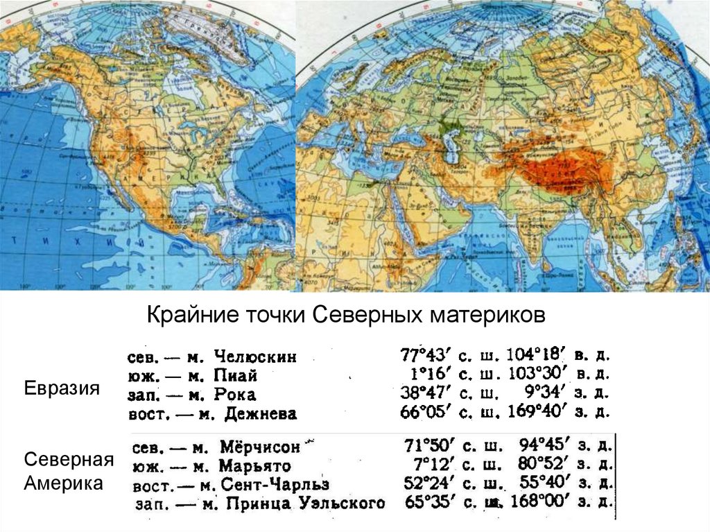 Крайняя северная точка евразии на карте. Крайняя точка Северной Евразии Северная материковая. Крайние Северные точки материков. Крайние точки Евразии на карте.