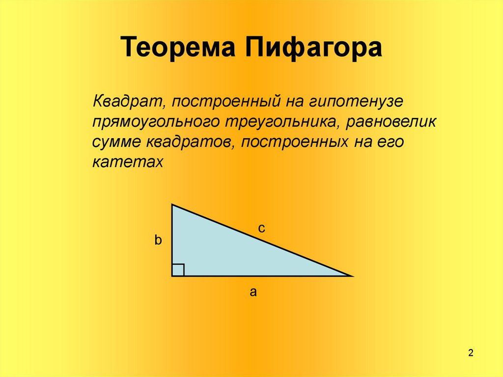 Презентация по теореме пифагора 7 класс