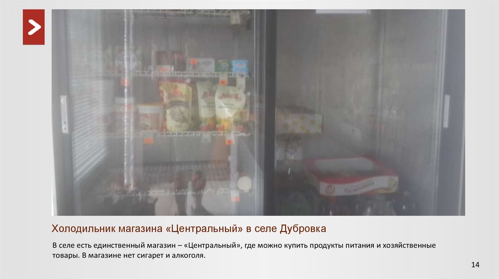 Холодильник магазина «Центральный» в селе Дубровка