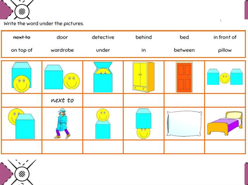 Prepositions of place pictures