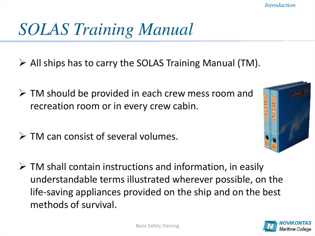 SOLAS Training Manual