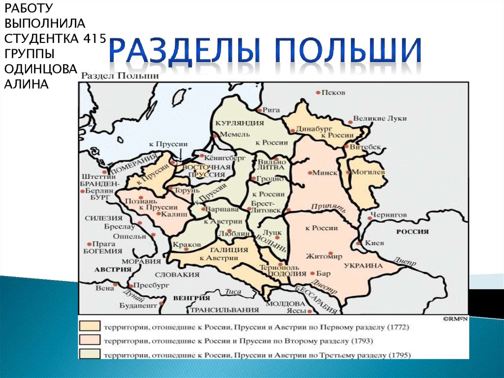 Разделы польши презентация