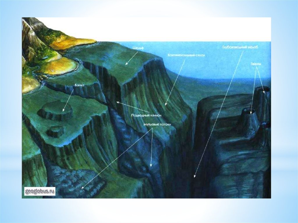 Глубокая длинная впадина на поверхности земли. Рельефа дна мирового океана глубоководный жёлоб. Дно мирового океана рельеф хребет. Рельеф дна мирового океана Геология. Рельеф дна океана океанический шельф.