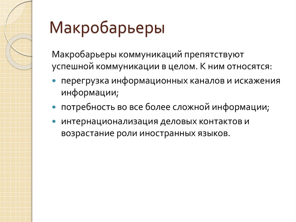 Роль информации в коммуникационном процессе