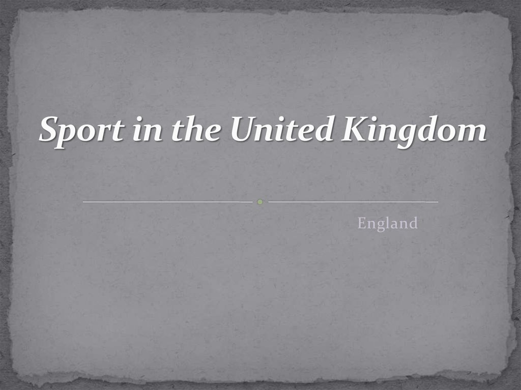 Sport in the United Kingdom