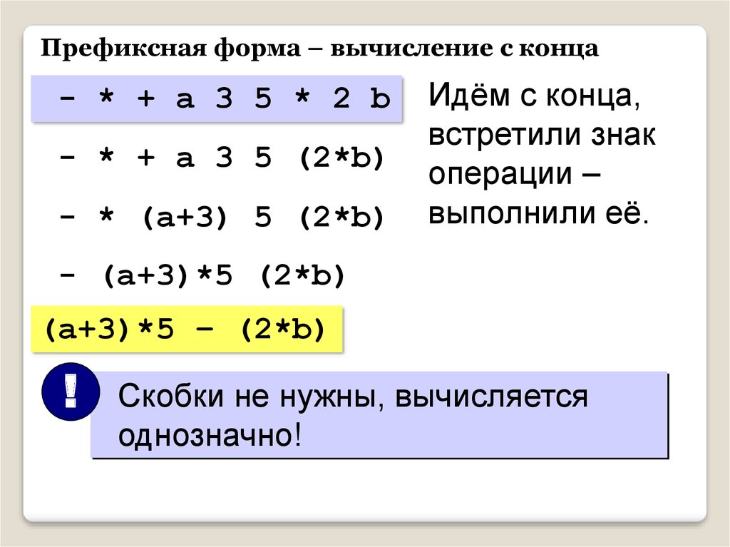 Форма суммы. Префиксная и постфиксная форма. Префиксная форма записи выражений. Постфиксная и префиксная формы записи выражений. Постфикснаяи префиксгая формы.