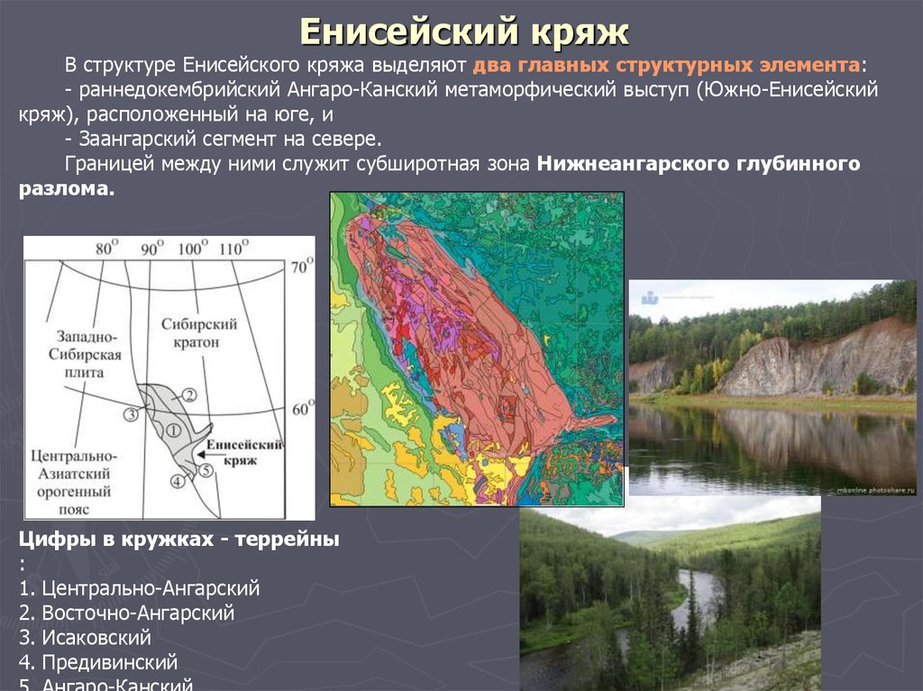 Гора енисейский кряж на карте