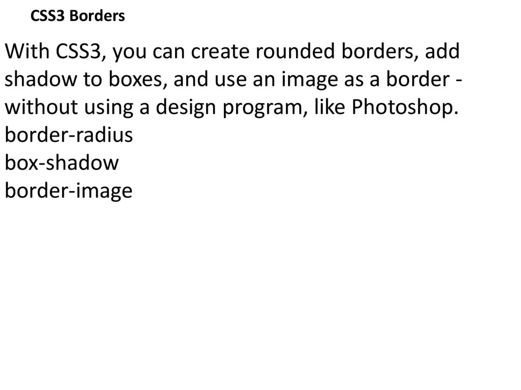 CSS3 Borders