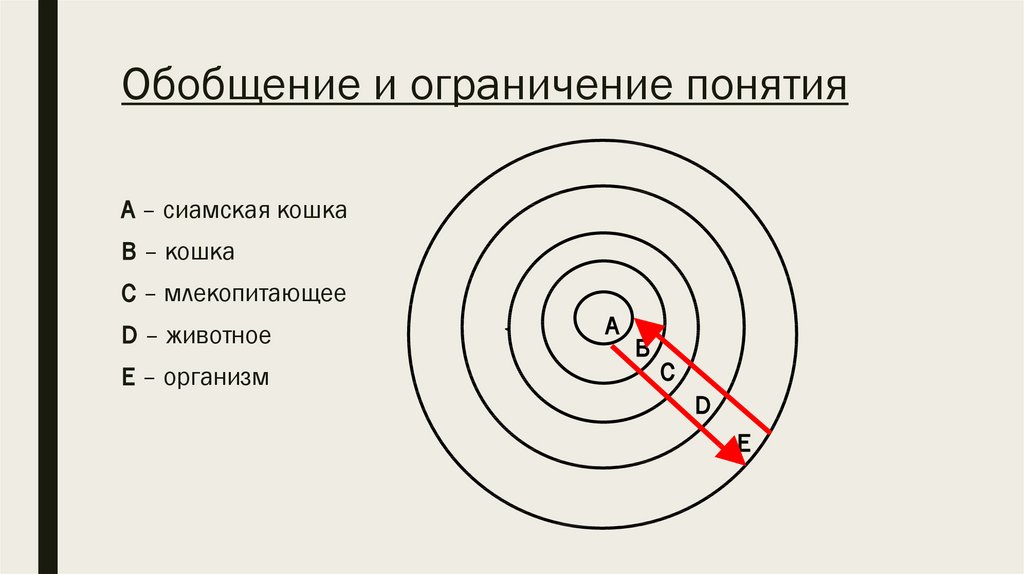 Правильное обобщение понятий. Операции обобщения и ограничения понятий в логике. Операция ограничения понятия в логике примеры. Ограничение понятий в логике примеры. Ограничить понятие логика.