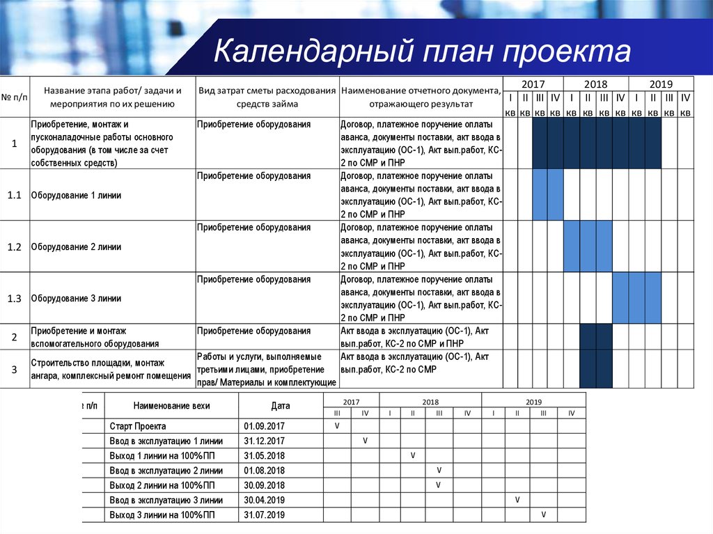 Программа реализации проекта