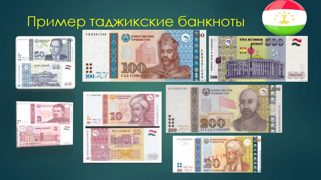 100 на таджикский. Купюра Таджикистана 500 Сомони. Деньги Таджикистана купюры. Таджикские денежные купюры. Таджикский Сомони купюры.