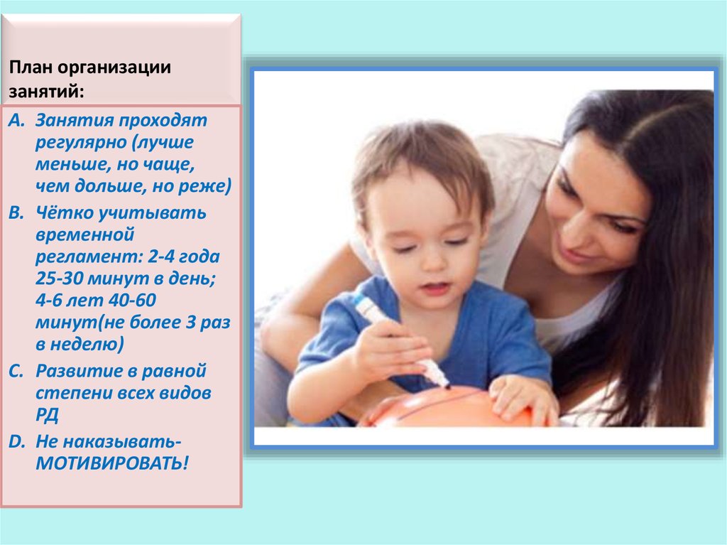 План организации занятий: