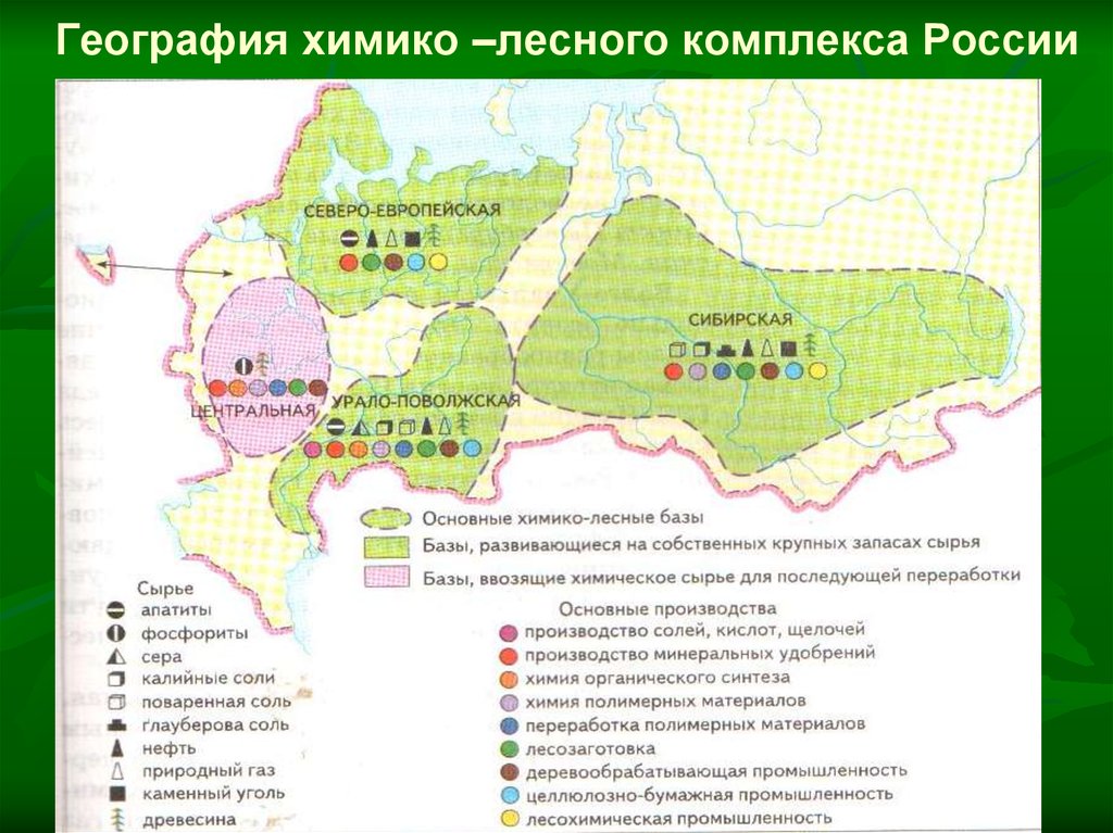 Карта лесной промышленности рф