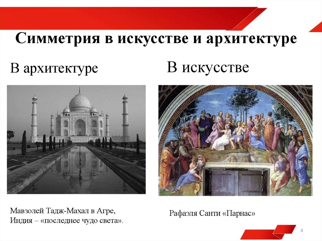 Симметрия в искусстве и архитектуре