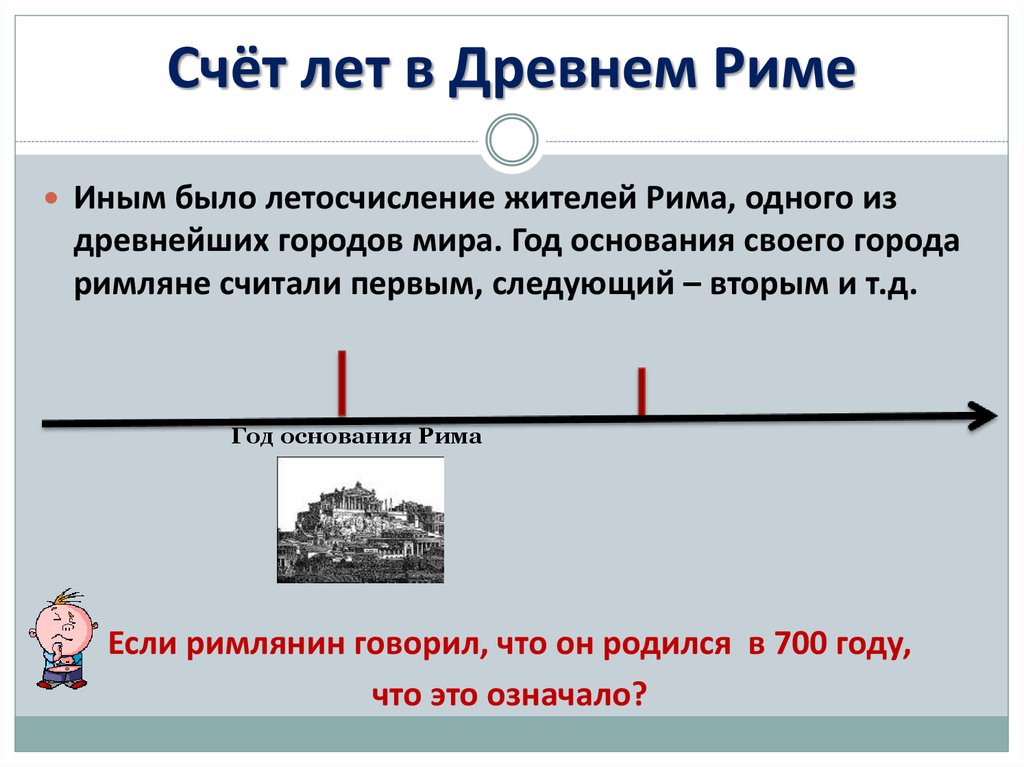 Счет лет в истории презентация