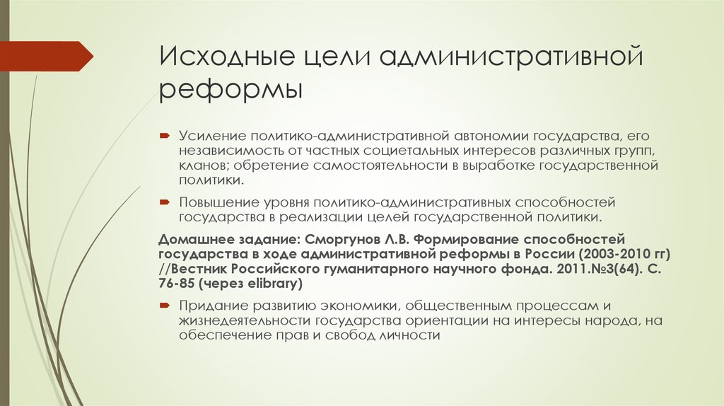 Административная реформа в россии презентация