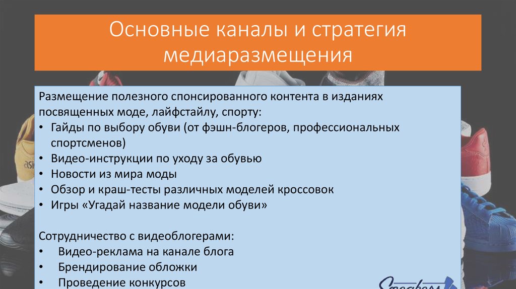 Основные каналы и стратегия медиаразмещения