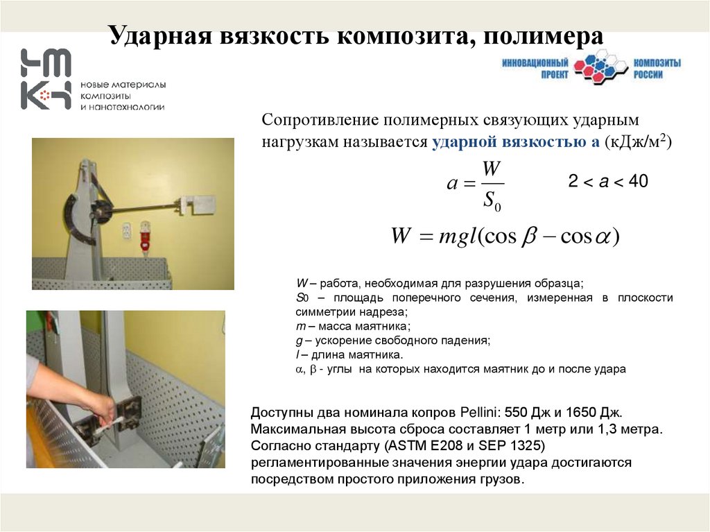 Работа затраченная на разрушение образца