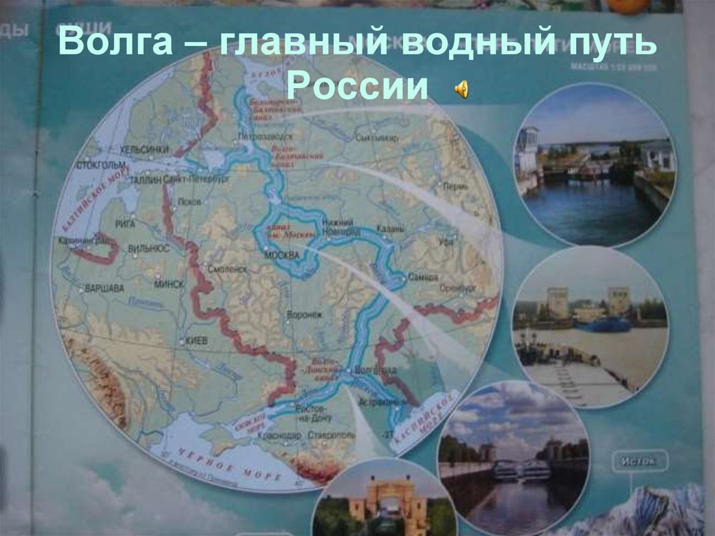 Водные пути России. Главная водная дорога центральной России. Волга центр рф