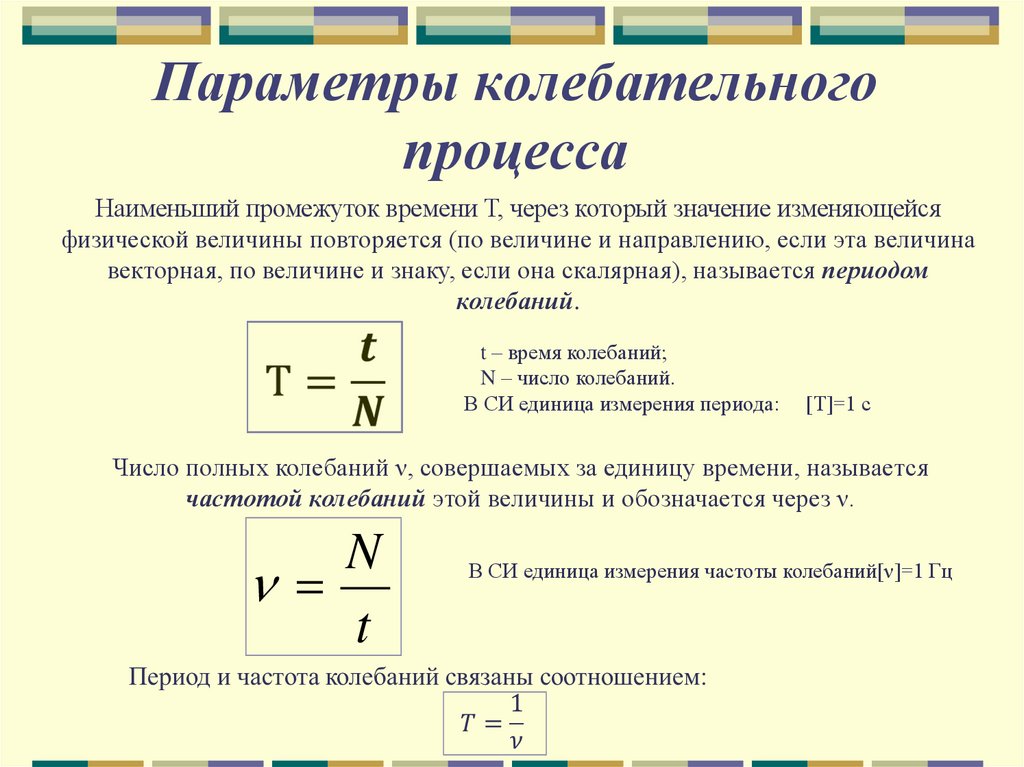 Минимальный промежуток. Колебательный процесс, характеристики колебательного процесса.. Параметры колебательной системы механического колебания. Основные физические характеристики колебательного процесса. Колебательный процесс формула.