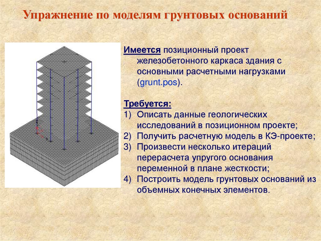 Что такое основание. Расчетные модели грунтовых оснований. Моделирование грунтовых оснований. Модель грунтовые основания. Коэффициент упругого основания пластин.