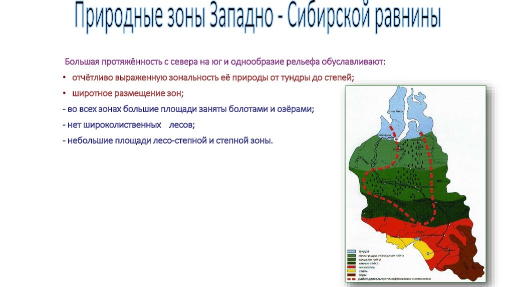 Какие особенности природы сибири зависят от обширности. Природные зоны Западно сибирской равнины на карте. Западно-Сибирская равнина презентация. Крупные города Западно сибирской равнины. Южная часть Западно сибирской равнины.