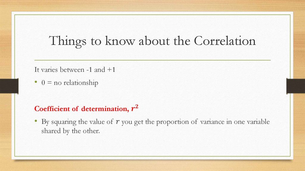 Things to know about the Correlation