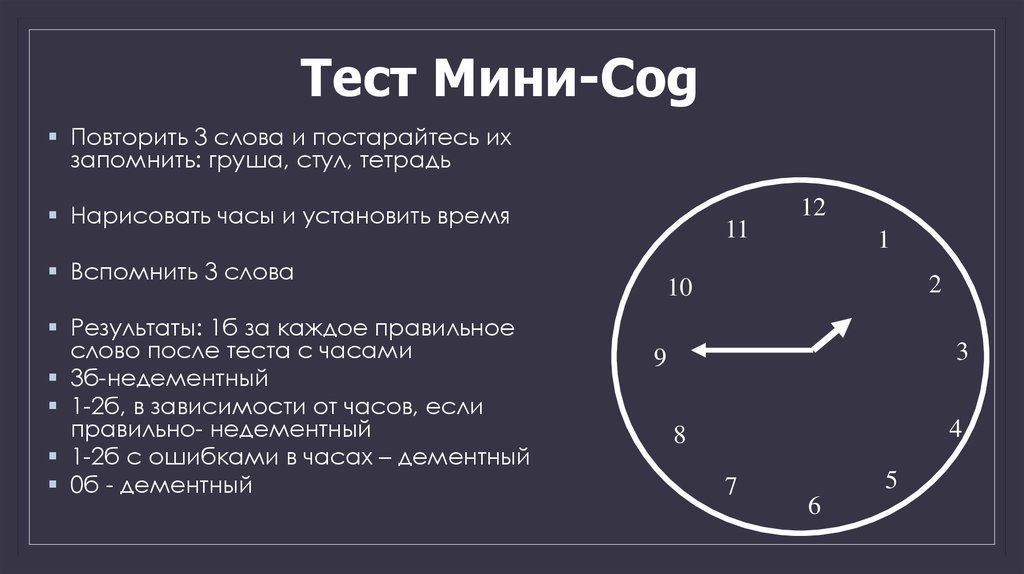 Картинки для определения деменции