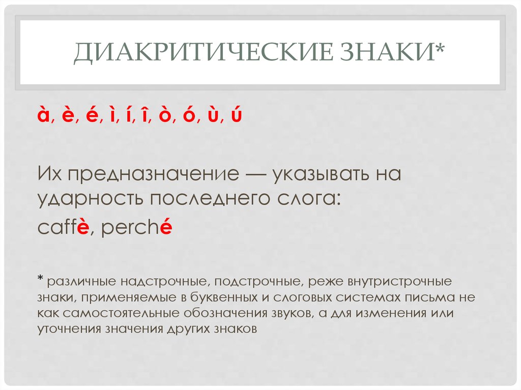 Над 4 буквы. Диакритические знаки. Диакртатические згауи. Буквы с диакритическими знаками. Символы с диакритическими знаками что это.