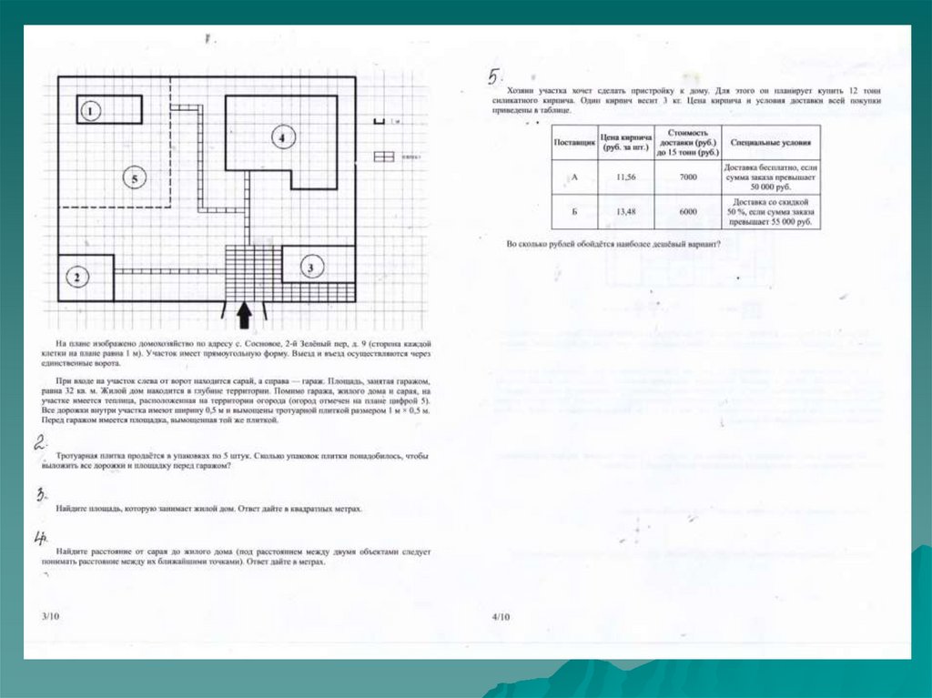План участка задачи огэ