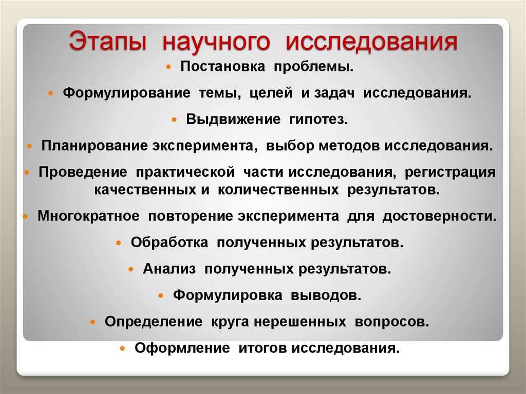 Этапы научное знание. Этапы научного исследования. Э ары научного исследования. Этапы научного метода исследования. Этапы исследования в биологии.