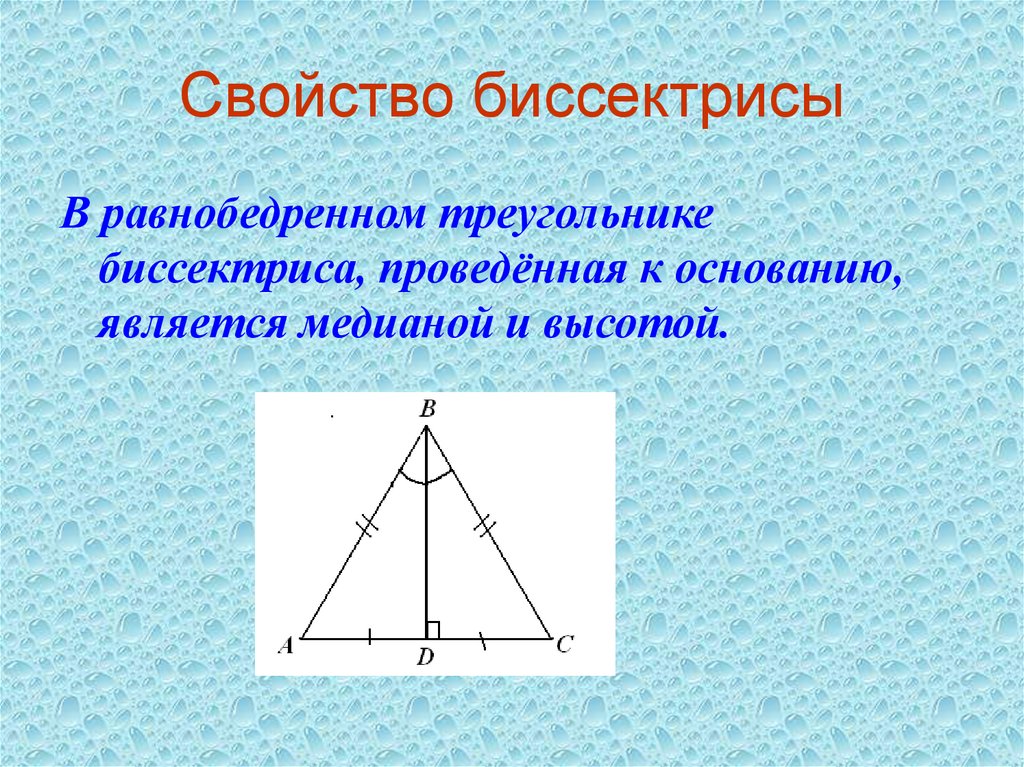 Биссектриса равнобедренного треугольника