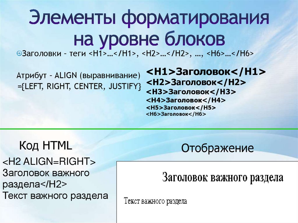 Обязательный атрибут тега. Теги форматирования html. Элементы форматирования текста. Основные атрибуты тегов форматирования html. Теги логического форматирования.