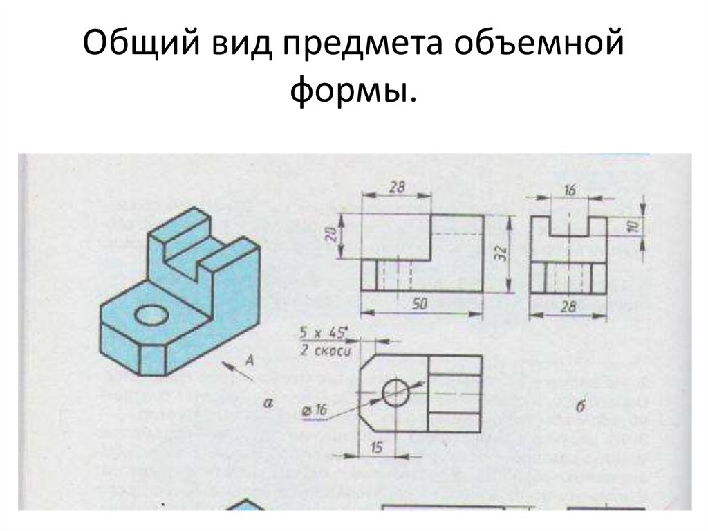 Как располагаются виды согласно стандарту на чертеже