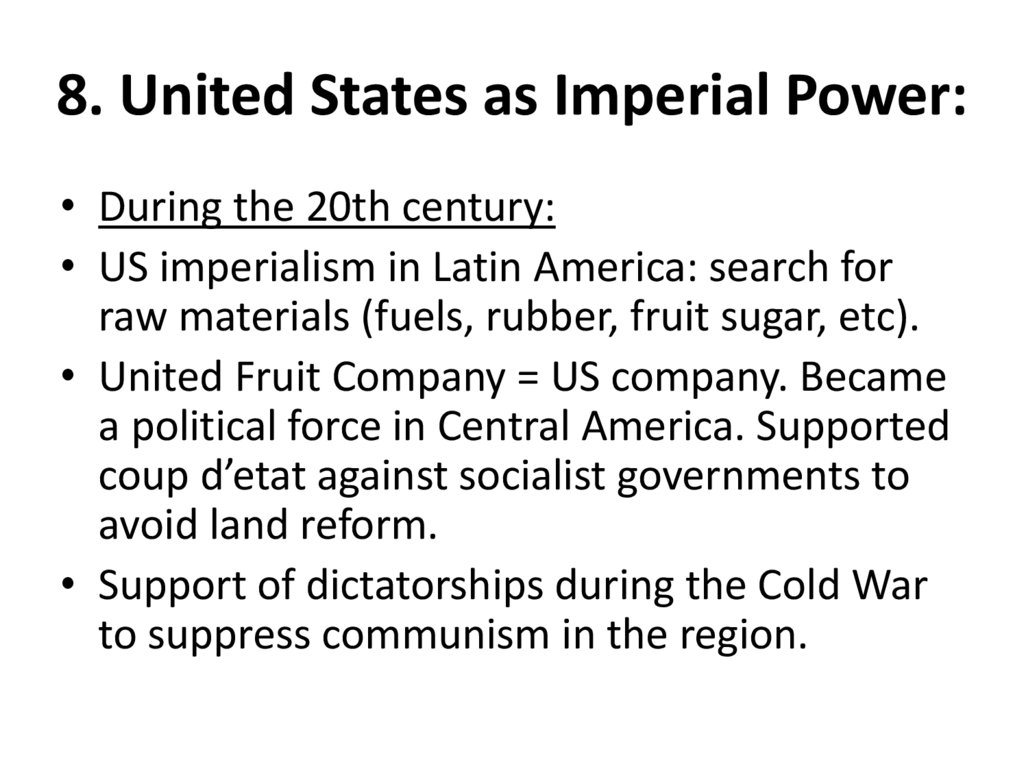 8. United States as Imperial Power: