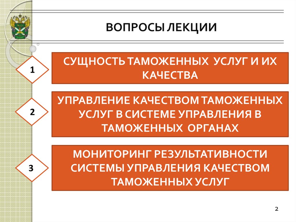 Управление качеством таможенных услуг в системе управления таможенными органами презентация