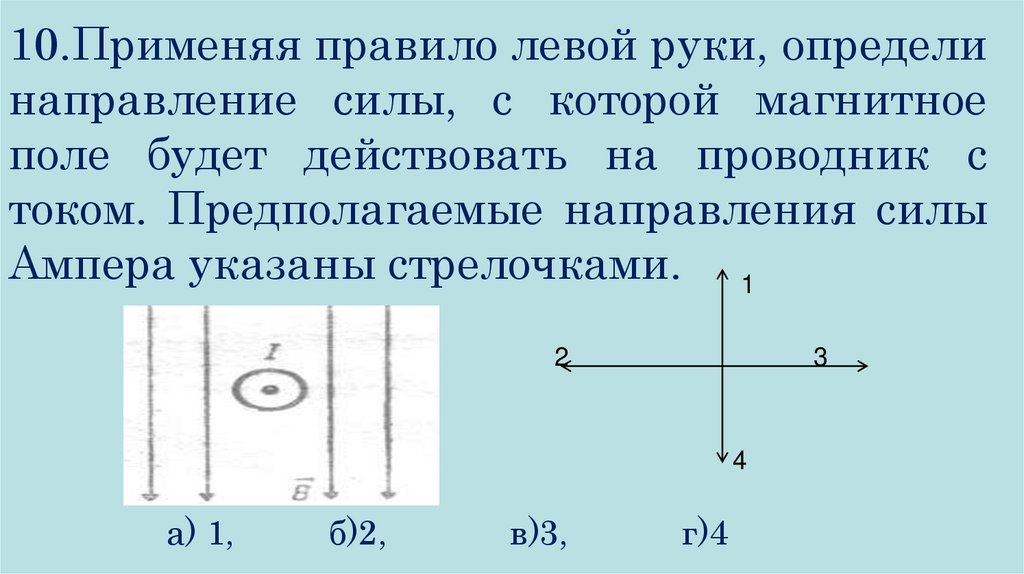 Правило правой и левой руки презентация