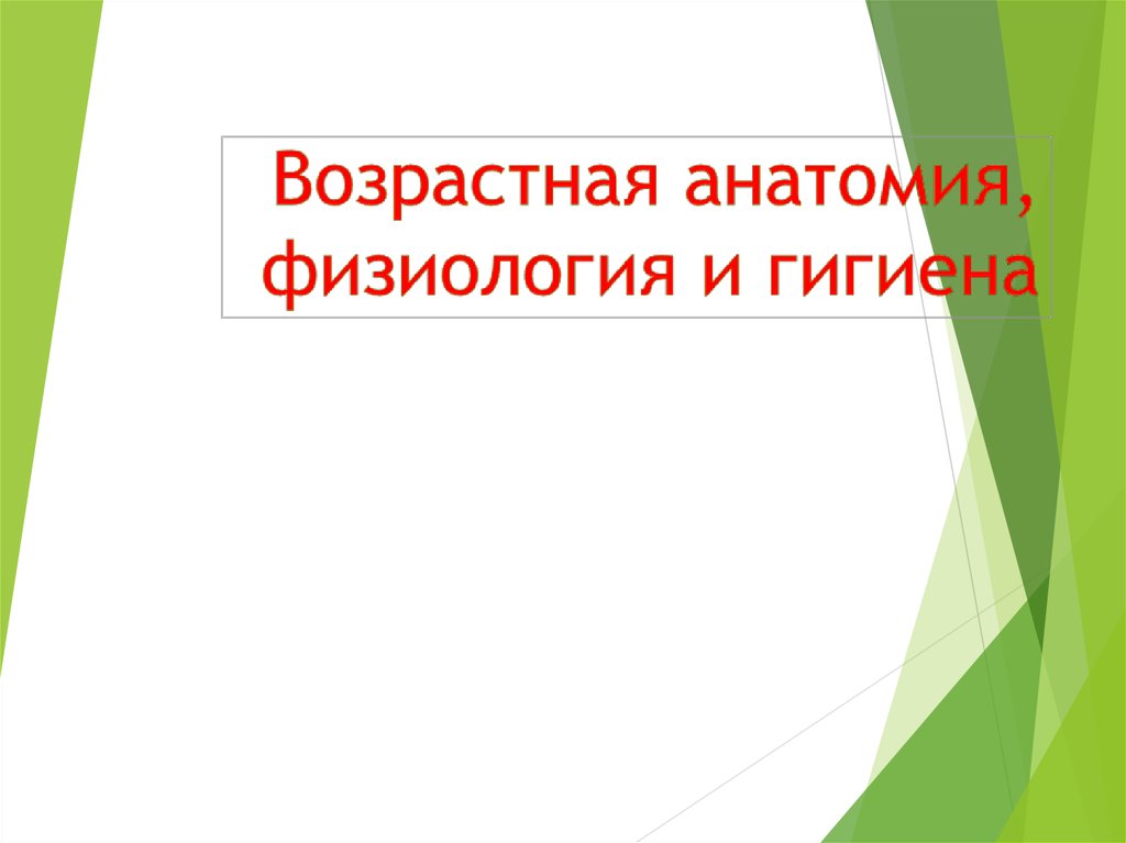 Основы анатомии и физиологии человека презентация