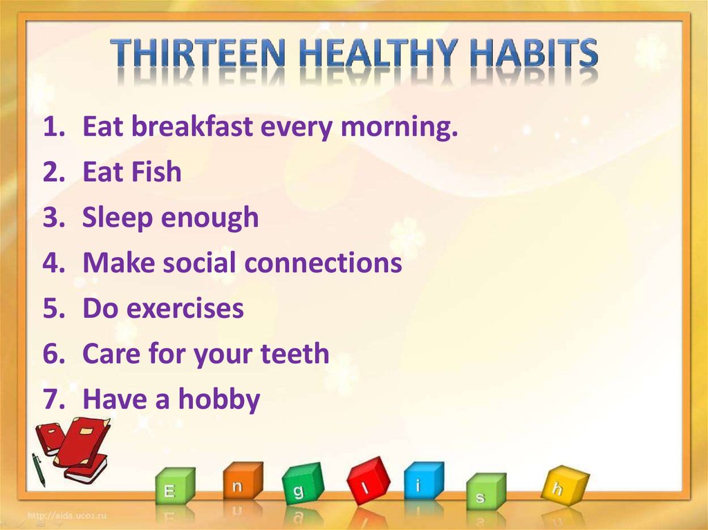 Healthy habits презентация