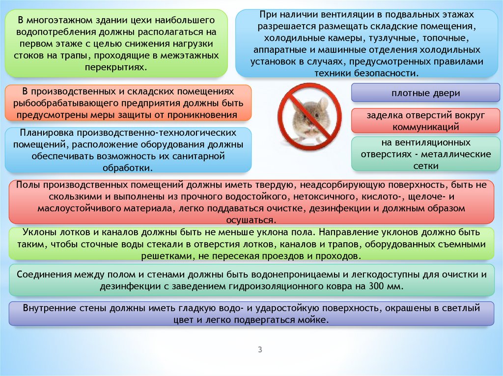 Что разрешается размещать в подвальных этажах