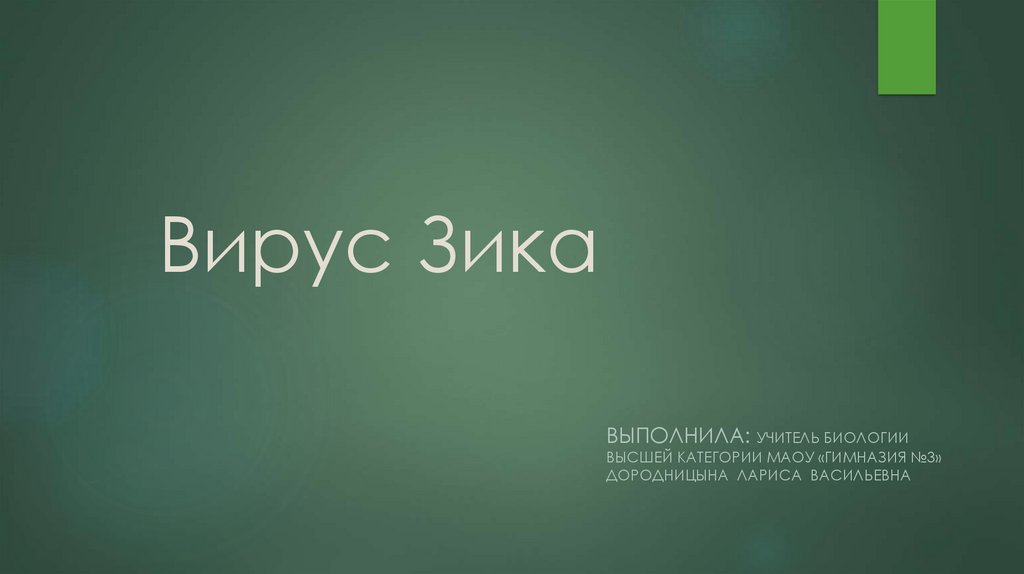 Вирус зика презентация