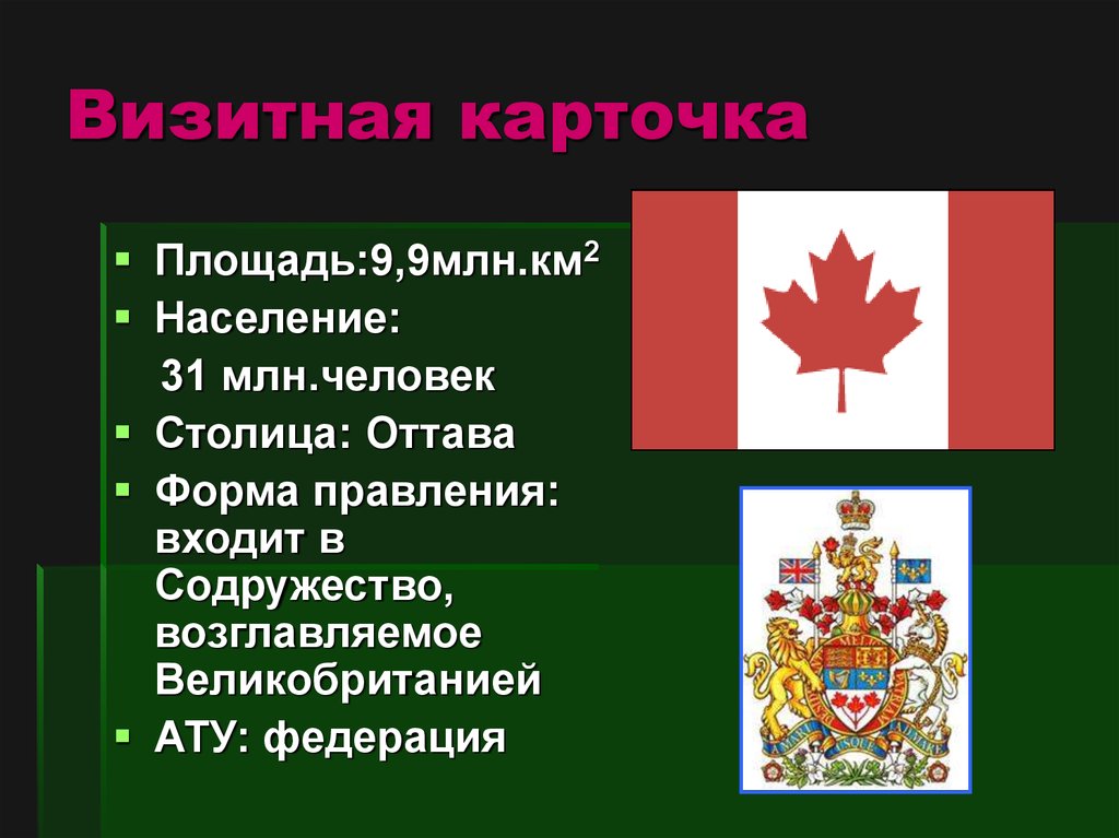 Форма правления канады. Визитная карточка Канады. Канада визитная карточка страны. Визитная карточка Канады география. Визитка Канады по географии.