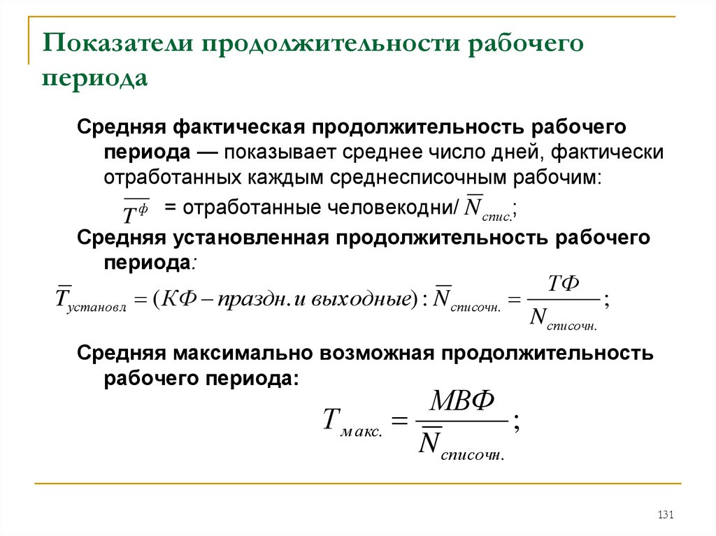 Эффективная продолжительность рабочего дня