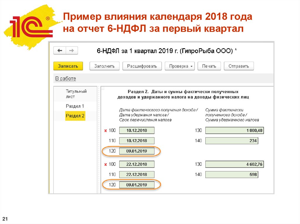 Отчетность 6 ндфл за 1 квартал 2024