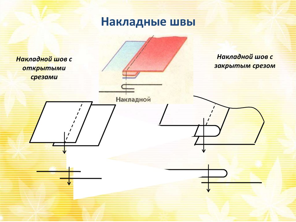 Накладной шов схема