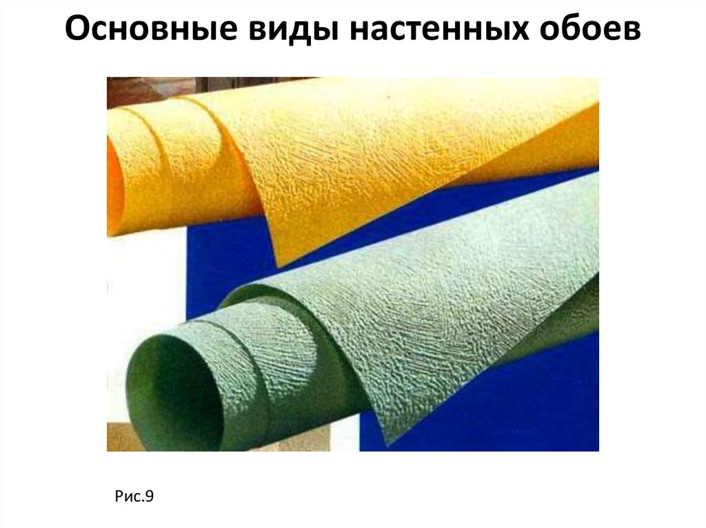 Основные виды настенных обоев